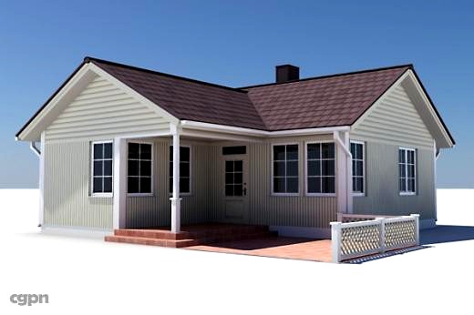 Textured Single Family House 103d model