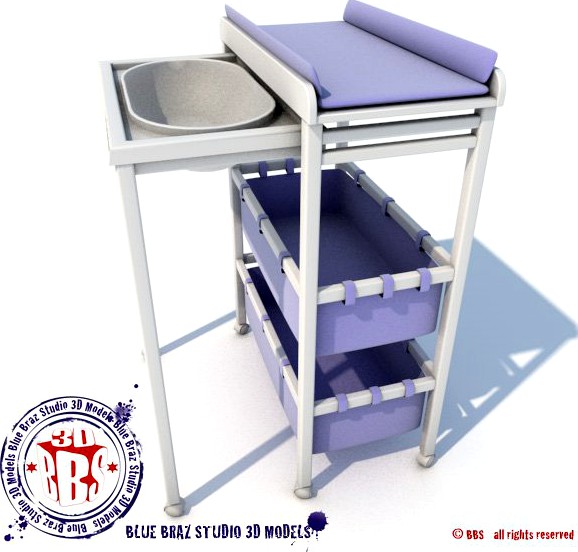 changing table sliding3d model