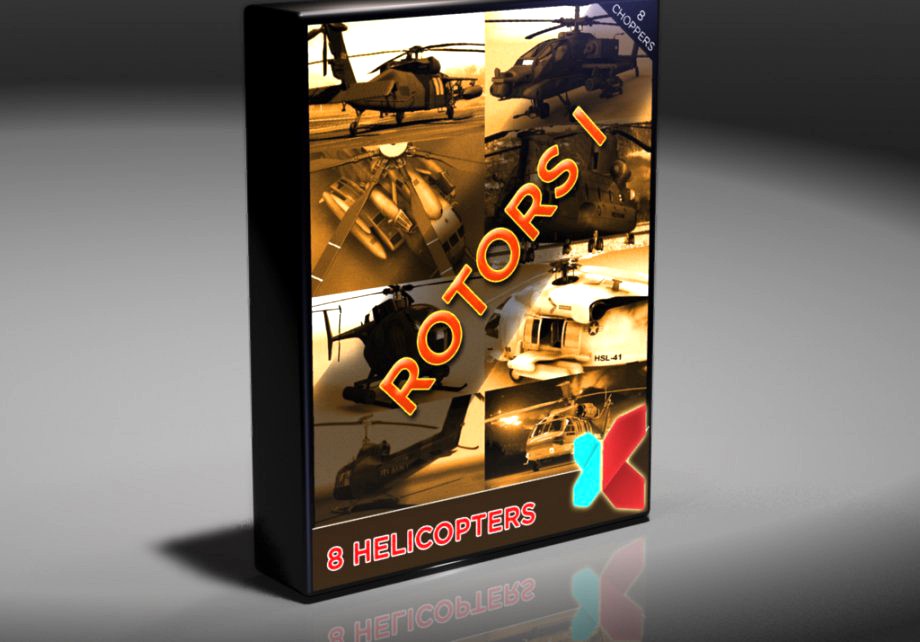 Rotors I - 8 Helicopter Collection3d model