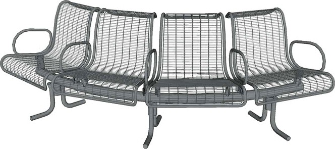 Plexus 4 Seat Bench