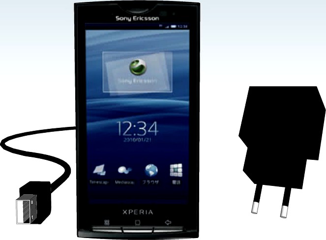 Sony Ericsson Xperia x10 com carregador