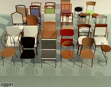 30 chair set3d model