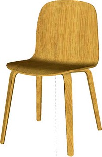 Visu Chair - wood base - by Muuto