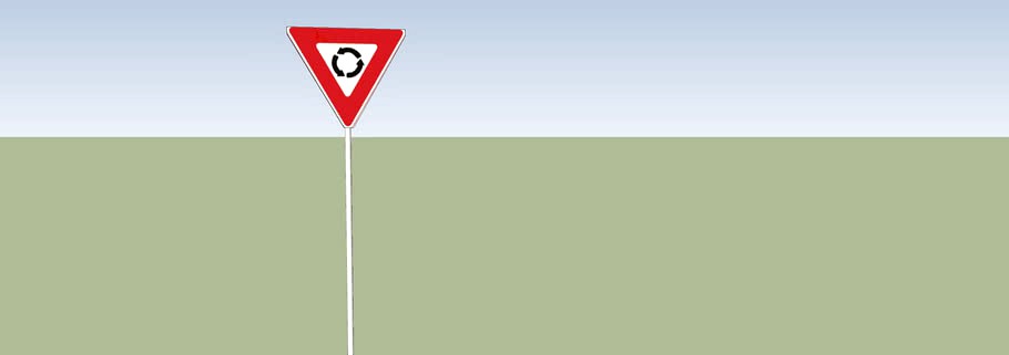 Roundabout Yield Sign