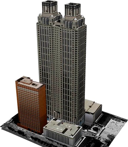 Model of 191 Peachtree Tower