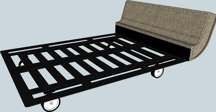 LAGO 'Justmat' bed, 160 x 200cm