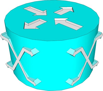Label Switched Router Symbol 3d model