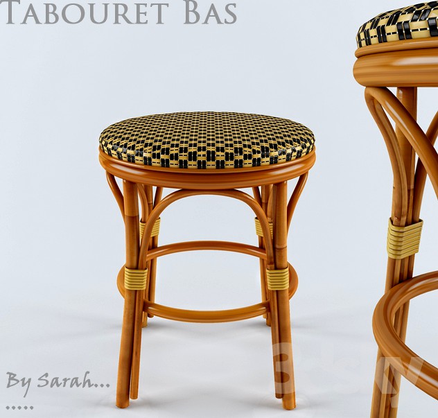 wicker Tabouret Bas