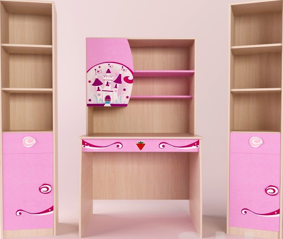 Furniture CILEK (series Princess) rack, table, shelf to the table