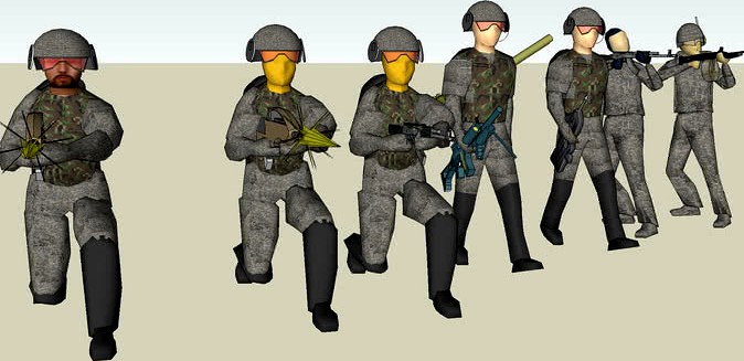 The standard colombian soldier generations (and history of the helmet with the visor)