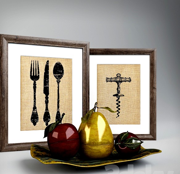 Decorative set with fruit