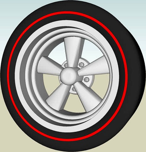 HotRod Cragar SS rim 3d model