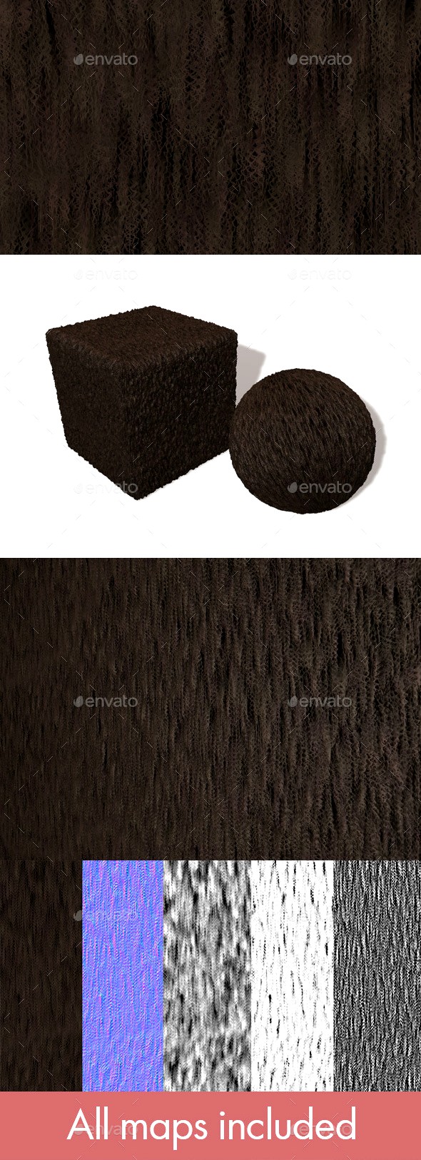 Frizzy Brown Fur Seamless Texture