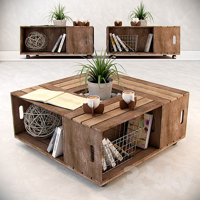 COFFEE TABLE WITH DECOR