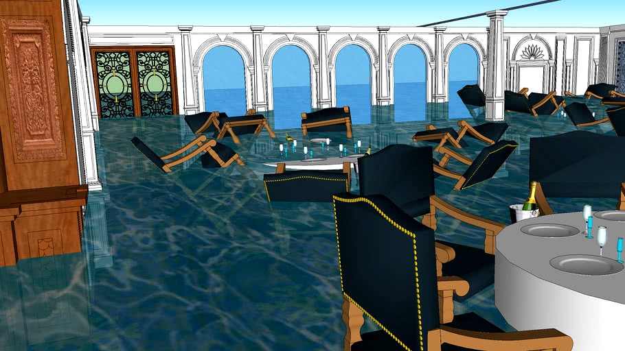 Titanic First Class Dining Room Flooding 3d Model