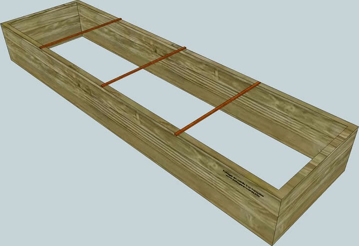 Potager en carrés à la françaiserectangulaire style 'Classic' par 4 carrés