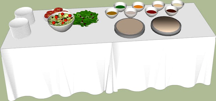 mesa de comida