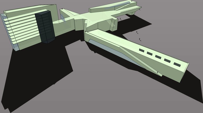 Tri-wing form with tower