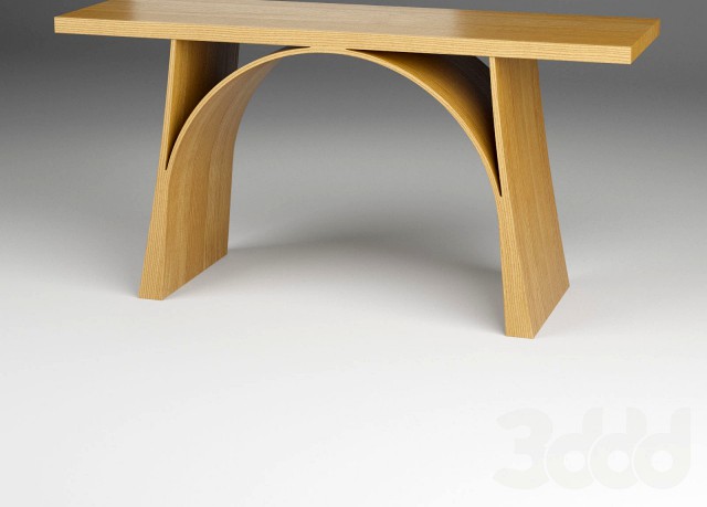 One piece wood bench Mike Jarvi
