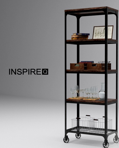INSPIRE Q Nelson Industrial Modern Rustic  Bookcase