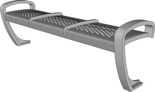 Forms+Surfaces Balance Bench, backless seat with stainless steel finish ...