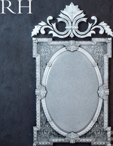 Зеркало RH/ROCOCO FLORAL ETCHED MIRROR