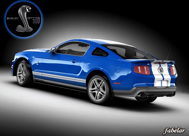 Shelby GT500 2010 std mat 3D Model