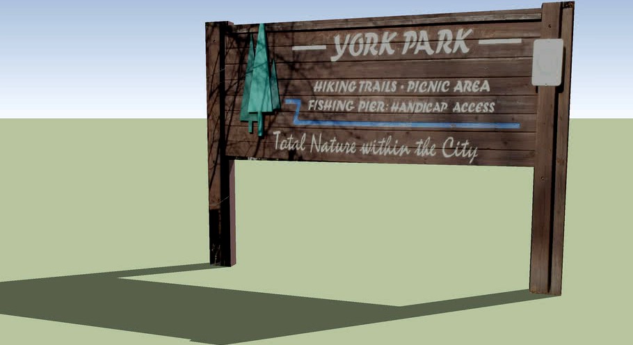 York Park Sign. Amery, WI