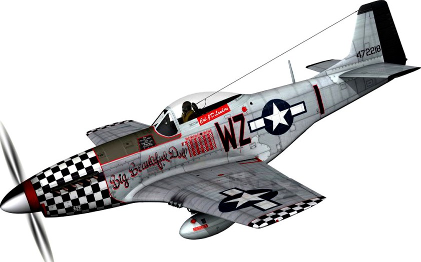 North American P-51D Mustang - Big Beautiful Doll3d model