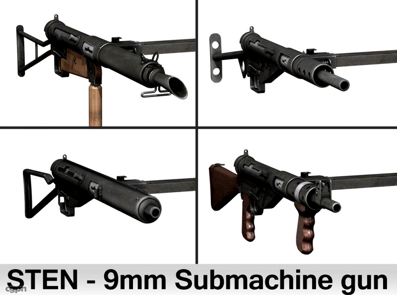 STEN Submachine gun - Collection3d model