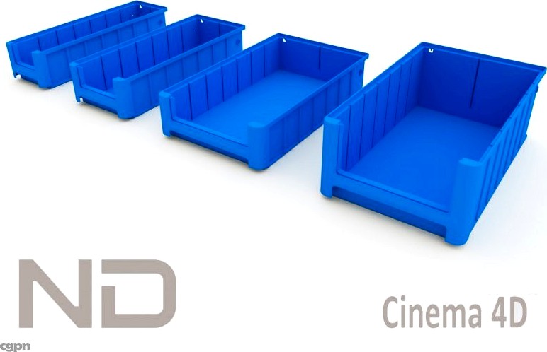 RACK FLOW MATERIAL BOXES - 23d model