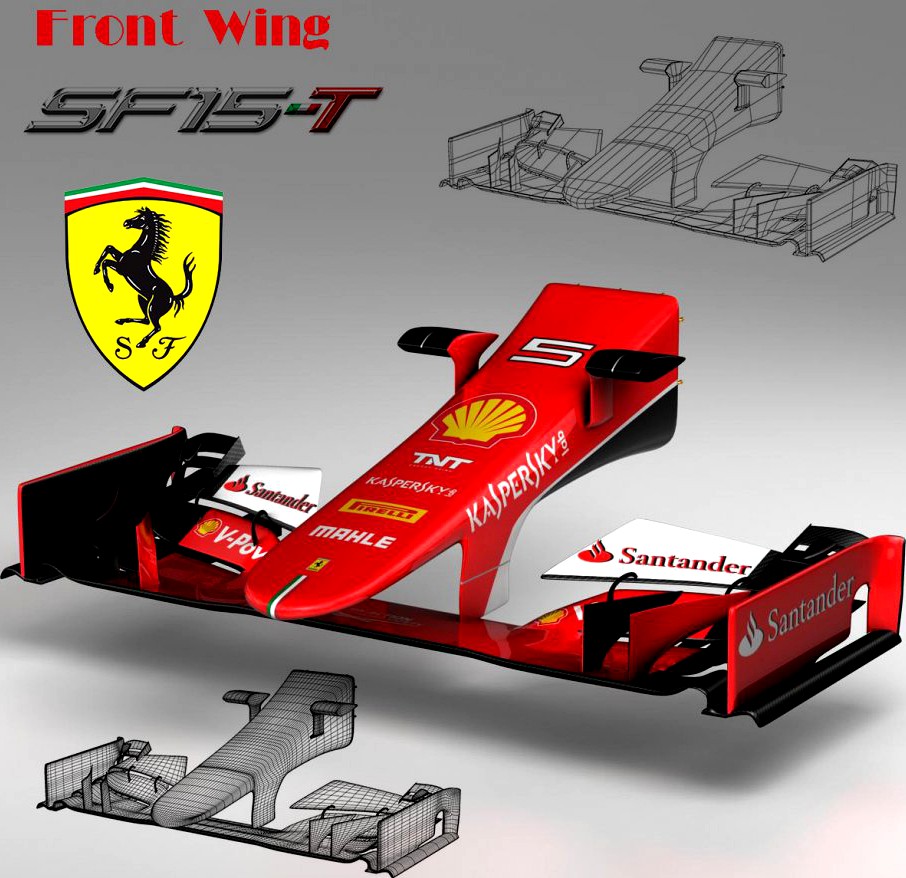 Ferrari SF15T Front wing3d model