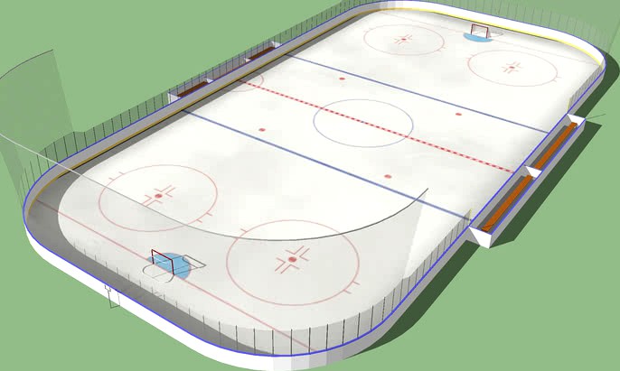 European hockey rink (30x60m)