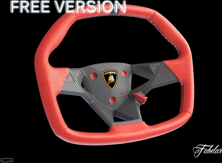 Lamborghini steering wheel3d model