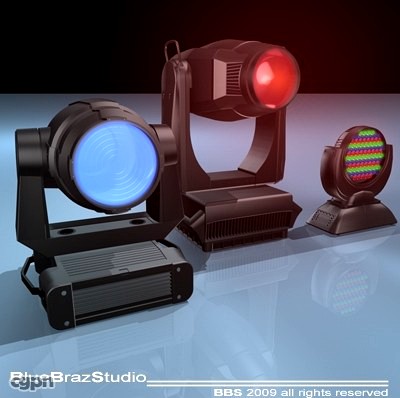 Moving heads collection3d model