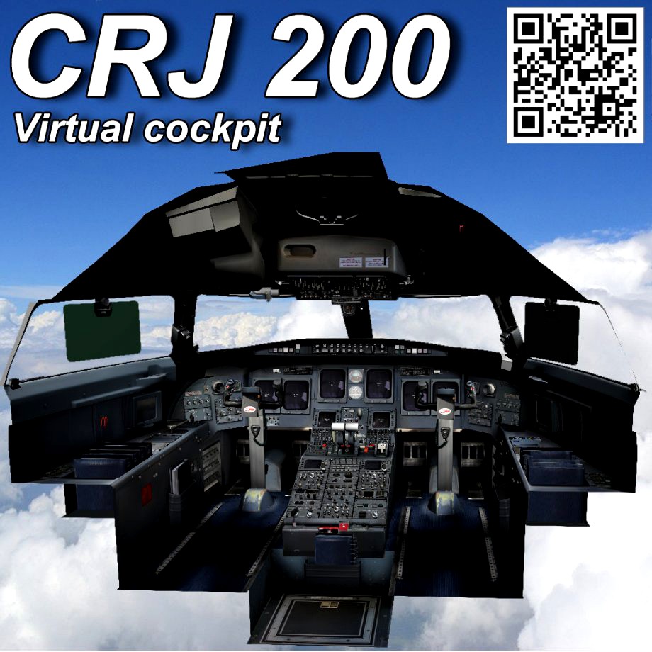 CRJ 200 Virtual cockpit3d model