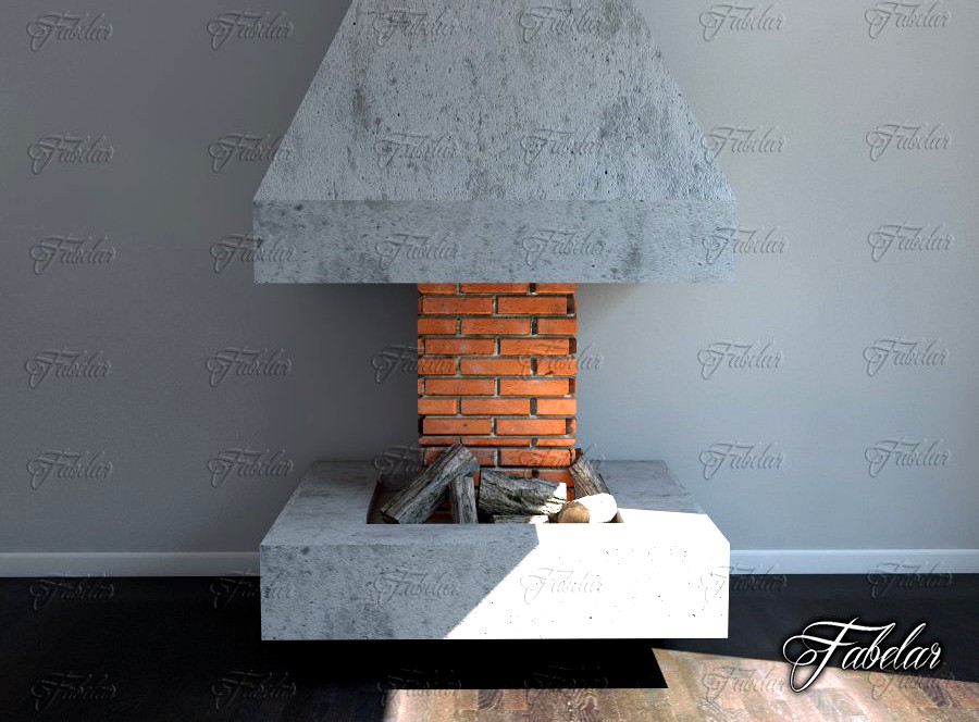 Fireplace 043d model