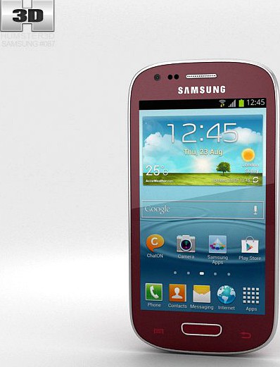 Samsung Galaxy S III Mini Garnet Red3d model