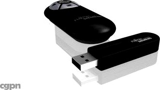 FSC Wireless USB Laserpointer incl. USB Stick3d model