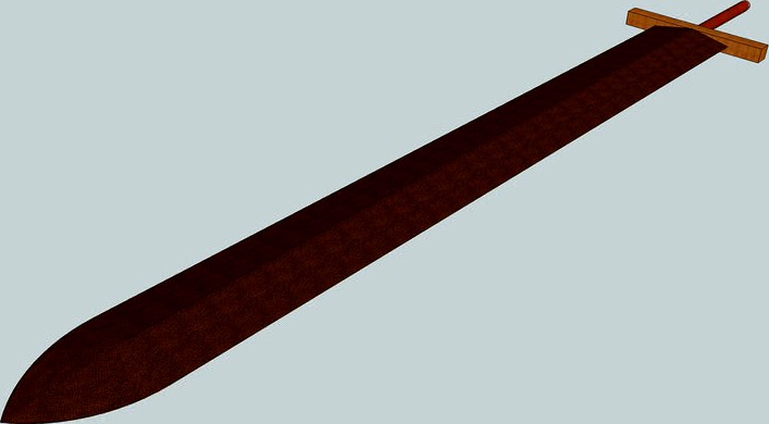 Rounded Blade with scabbard