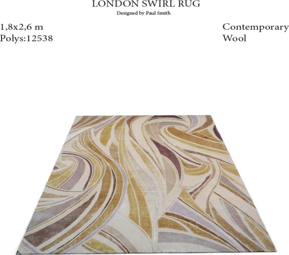 London swirl rug by Paul Smith