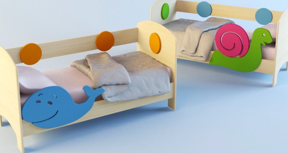 Пара детских кроватей