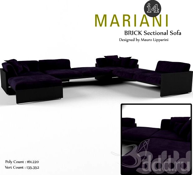 I 4 Mariani - Brick Sectional Sofa