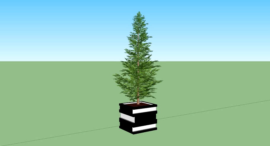 pinheiro no vaso decorado