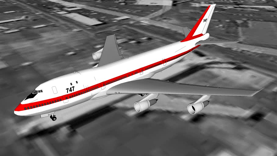 Boeing 747 Prototype 'City of Everett' (Google Earth Version) 3d model