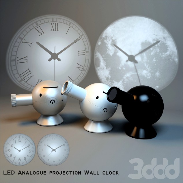 Проекционные часы LED Analogue projection Wall clock