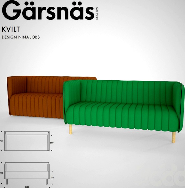 Garsnas Kvilt sofa 1600