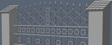 Fence for exterior visualization 33d model