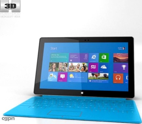 Microsoft Surface with Touch Cover3d model