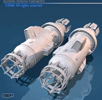 Spaceship engines 23d model